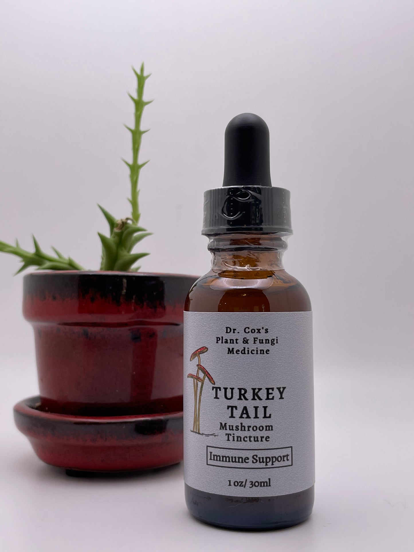 Organic Turkey Tail Mushroom Tincture (Fruiting Body) double-extraction